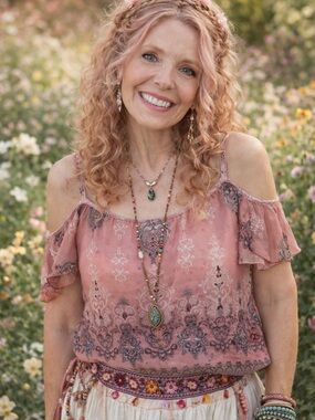 𝅺PINK sheer mesh cold shoulder blouse with adjustable straps